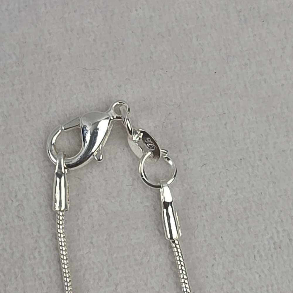 NWOT Crystal Point Chakra Aura Necklace Sterling Silver Chain 18" - Picture 3 of 7